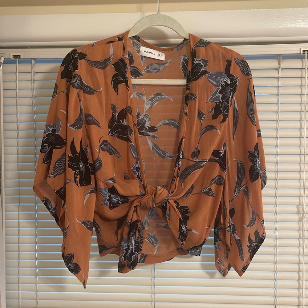 Faithful the Brand Kimono Wrap Top